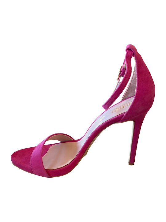 Din piele întoarsă Sandale Fuchsia