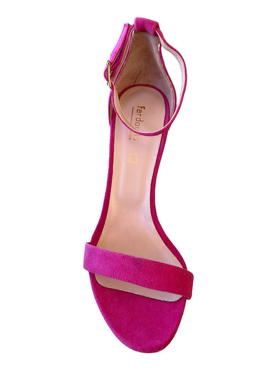 Din piele întoarsă Sandale Fuchsia