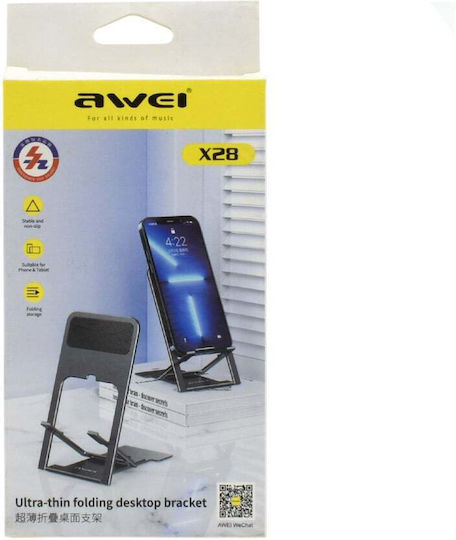 Awei Awei X28 Βάση Γραφείου για Κινητό σε Μαύρο χρώμα
