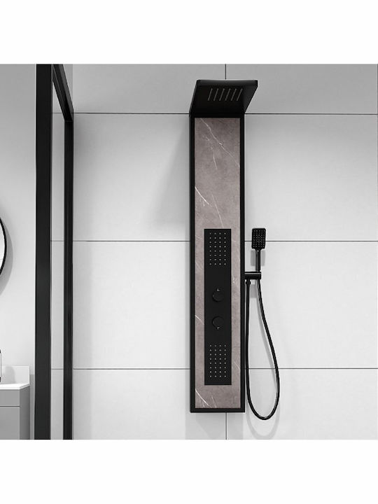 Karag Nios Στήλη Υδρομασάζ 140cm Μαύρη