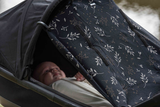 Dooky Sunshade Stroller Black Romantic Leaves