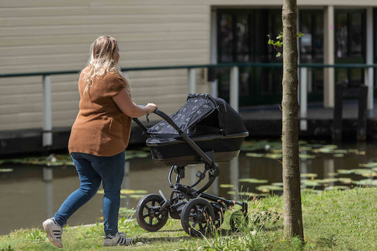 Dooky Sunshade Stroller Black Romantic Leaves