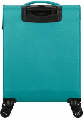 American Tourister Sea Seeker Cabin Travel Suitcase Fabric Turquoise with 4 Wheels Height 55cm