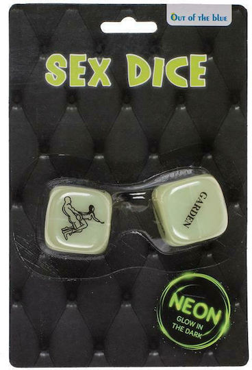 Out of the Blue Sex Dice Erotic Toy Neon Glow In The Dark 2pcs