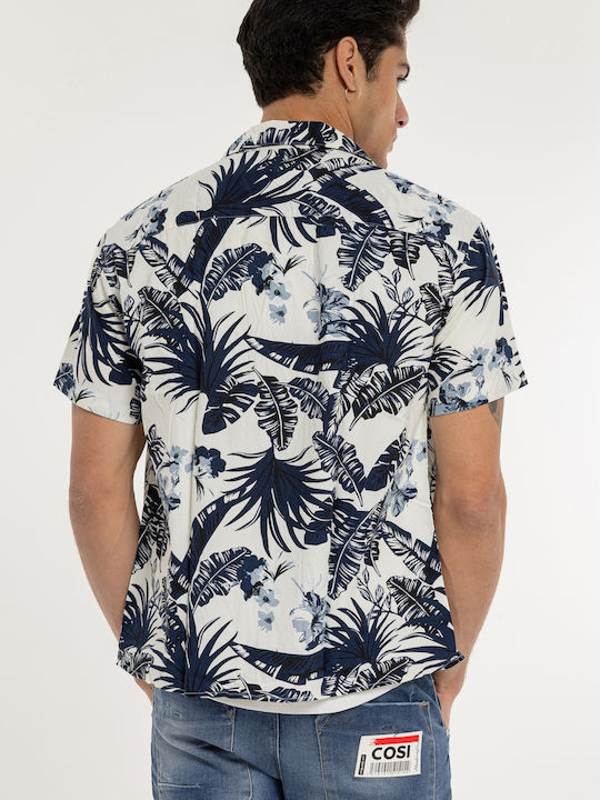 Jack & Jones Men's Shirt Short Sleeve Floral Tofu