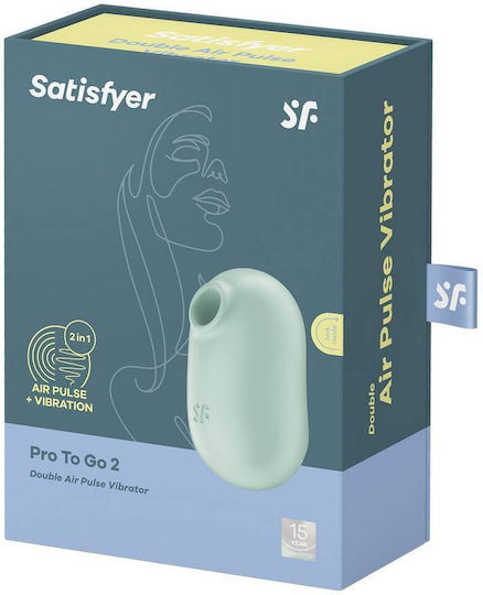 Satisfyer Pro To Go 2 Αναρροφητής Αιδοίου με Δόνηση Double Air Pulse Vibrator Green