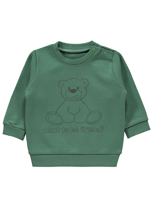 Baby-Overall-Set mit Teddybär-Streifen grün für Jungen (6-24 Monate)