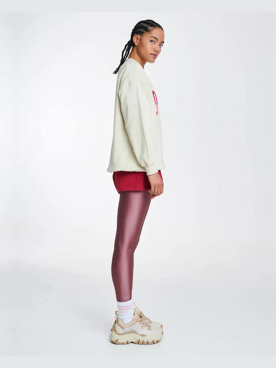 Jacqueline Women's Long Everyday Legging Shiny Dark Pink