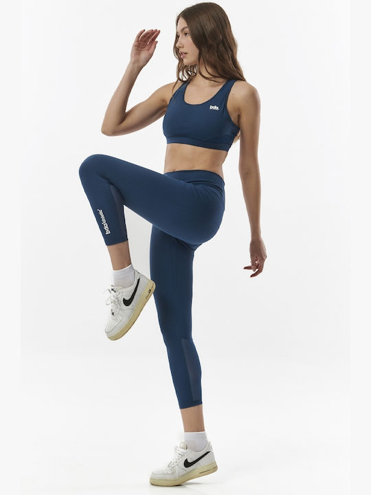 011317 Women's Cropped Training Legging High Waisted Blue