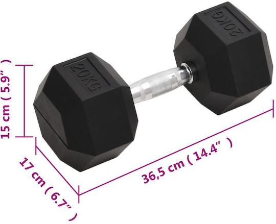 vidaXL 93608 Βαράκι Εξάγωνο 1 x 20kg
