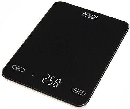 Adler Ψηφιακή Ζυγαριά Κουζίνας έως 10kg Μαύρη