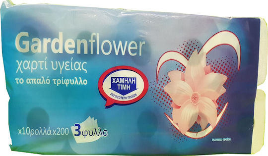 Garden Flower Тоалетна Хартия 10 Рола 3 Пластове (110гр/Роло)