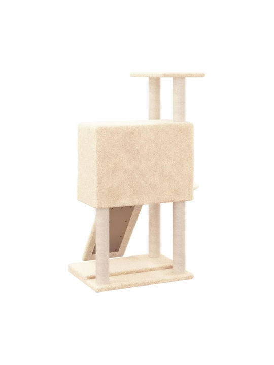 vidaXL Kratzbaum Katzenbäume Beige 3 Ebenen 71.5x60x96cm