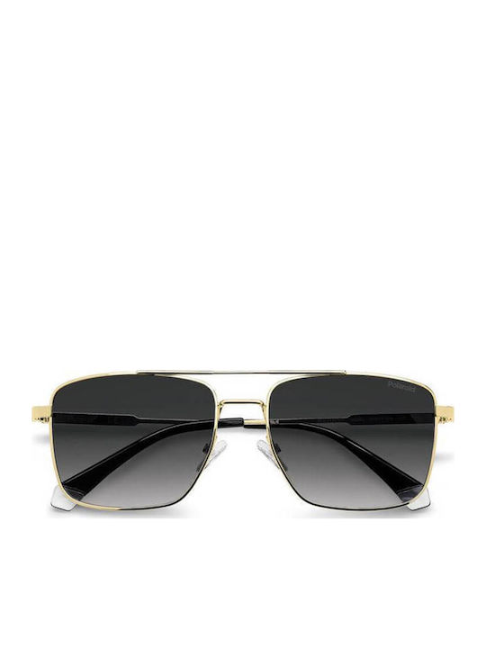 Polaroid Unisex Sonnenbrille mit Gold Metall Gestell und Gray Verlaufsfarbe Polarisiert Linse PLD4134/S/X J5G/WJ