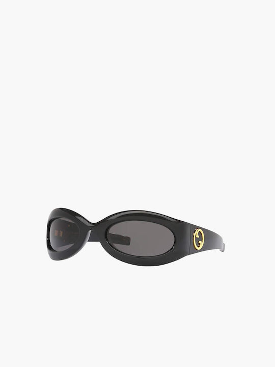 Gucci Women's Sunglasses with Black Plastic Frame and Gray Lens GG1247S 001