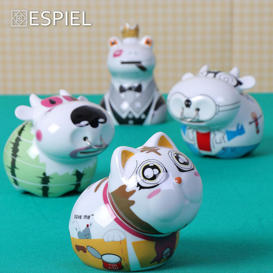 Espiel Αγελάδα Κουμπαράς Κεραμικός Πολύχρωμος 12x12x13cm