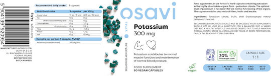 Osavi Potassium 300мг 90 вегетариански капсули