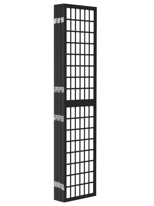 vidaXL Декоративен Параван Дървен с 6 Панела Black 240x170см