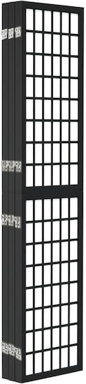 vidaXL Dekorativer Raumteiler Hölzernes mit 6 Paneelen Black 240x170cm