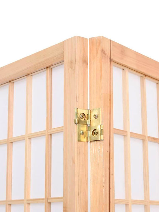 vidaXL Japanese Style Decorative Room Divider Wooden with 6 Panels 240x170cm