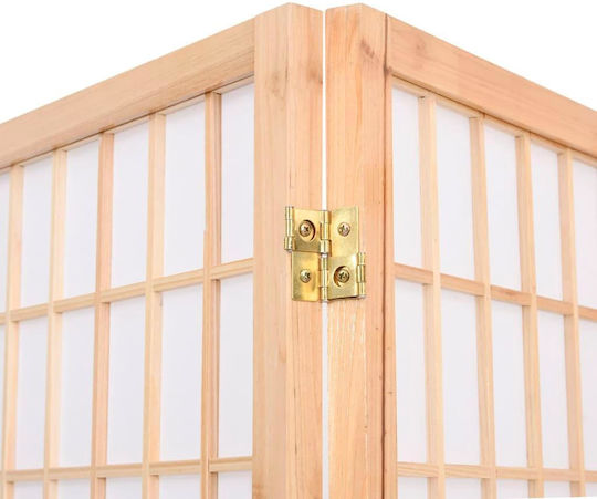 vidaXL Japanischer Stil Dekorativer Raumteiler Hölzernes mit 6 Paneelen 240x170cm