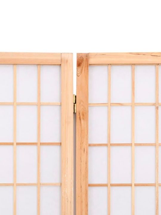 vidaXL Japanese Style Decorative Room Divider Wooden with 6 Panels 240x170cm