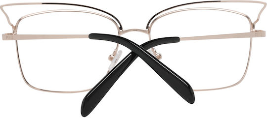 Emilio Pucci Rose Optical Frame Gold Women's Metal Butterfly Tortoise EP5122 028