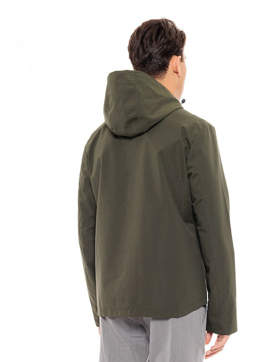 Biston Herren Winter Jacke Lässig Khaki