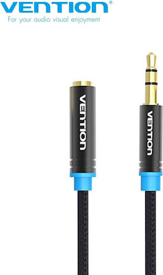 Vention 3.5mm male - 3.5mm female Cable Black 1m (VAB-B06-B100-M)