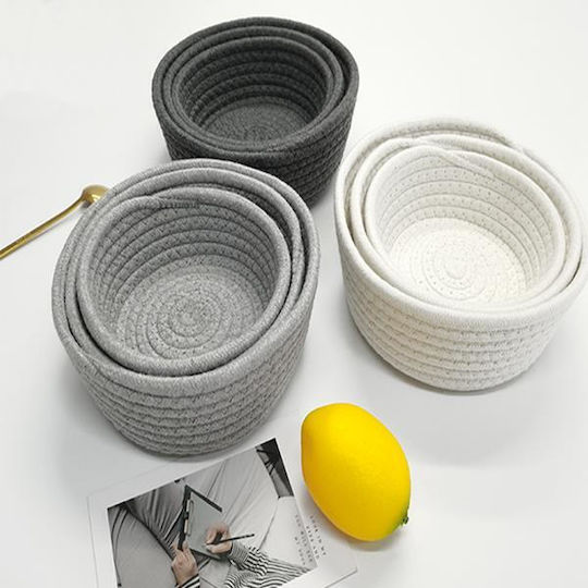 Next Set dekorative Körbe Gray 3Stück