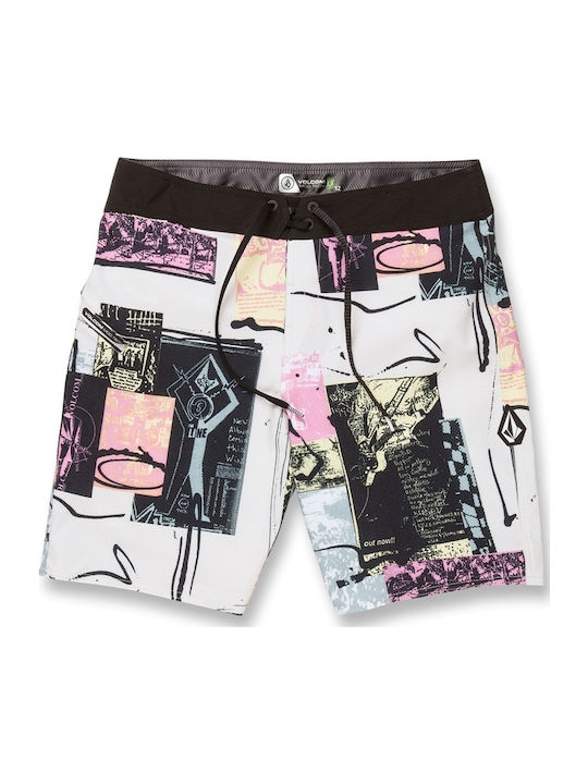 Entertainment FLYER' 19 Men's Swimwear Bermuda White with Patterns