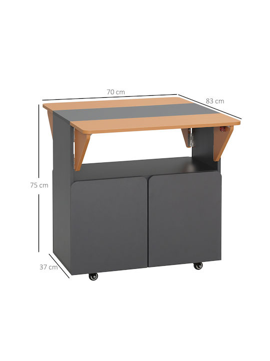 Table Kitchen Wooden Gray 70x83x75cm