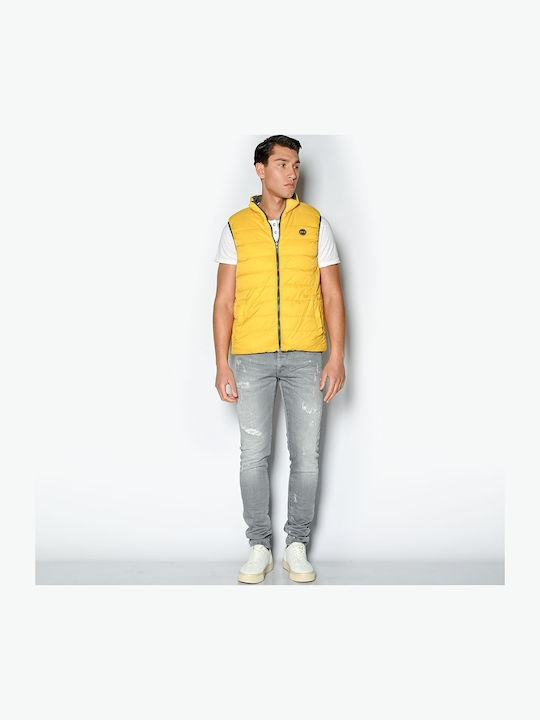 Ärmellos Jacke Puffer Anthracite-Yellow