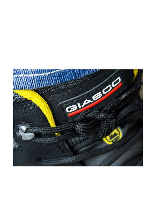 Giasco Borneo Waterproof Low Safety Black S3 with Certification (C), ESD , SRC,WRU