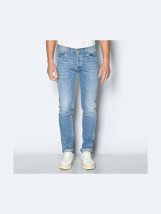 Men's Elastic Jeans Pants with Regular Fit Blue