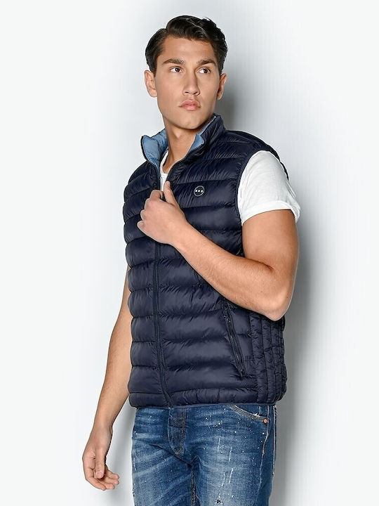 Brokers Jeans Men's Sleeveless Puffer Jacket Blue-Light Blue