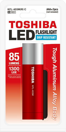 Toshiba Φακός LED με Μέγιστη Φωτεινότητα 85lm KFL-403M(R) C Red