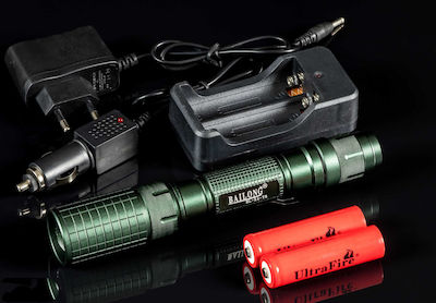 Bailong Rechargeable Flashlight LED with Maximum Brightness 1000lm