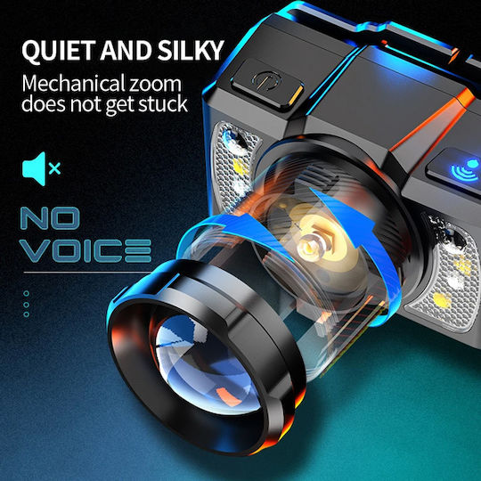 Superfire Rechargeable Headlamp LED IP43 with Maximum Brightness 700lm Black