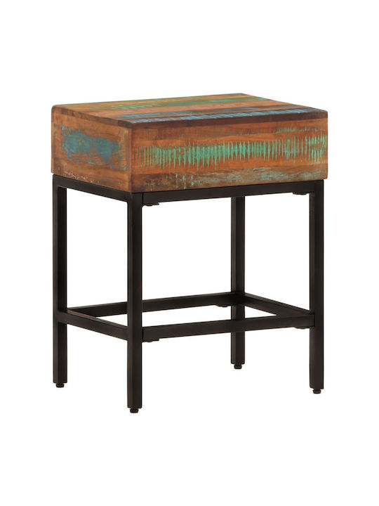 Rectangular Side Table from Solid Wood Multicolour M40xL30xH51cm