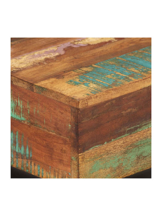 Rectangular Side Table from Solid Wood Multicolour M40xL30xH51cm