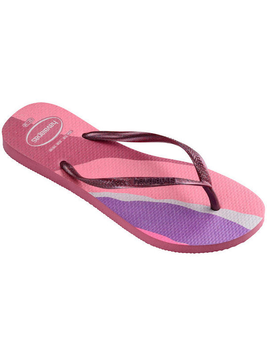 Havaianas Slim Palette Glow Papuci de plajă în Fuchsia Culore