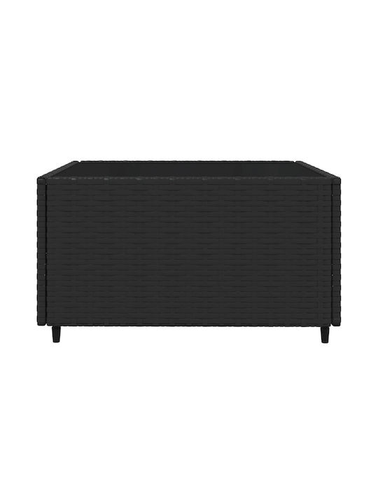 Set Cameră De Zi Pentru Exterior 3 Piese Negru Cu Perne