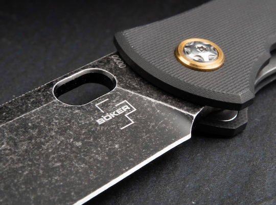 Boker Plus Fieldfolder Taschenmesser Schwarz Gesamtlänge 20.5cm mit Klinge 8.65cm Dicke 4mm in Hülle