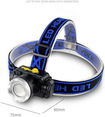 Techsuit Rechargeable Headlamp LED Waterproof IPX4 with Maximum Brightness 1800lm T6