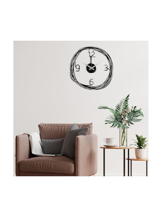 Gergo Wall Clock Metallic Black Ø48cm