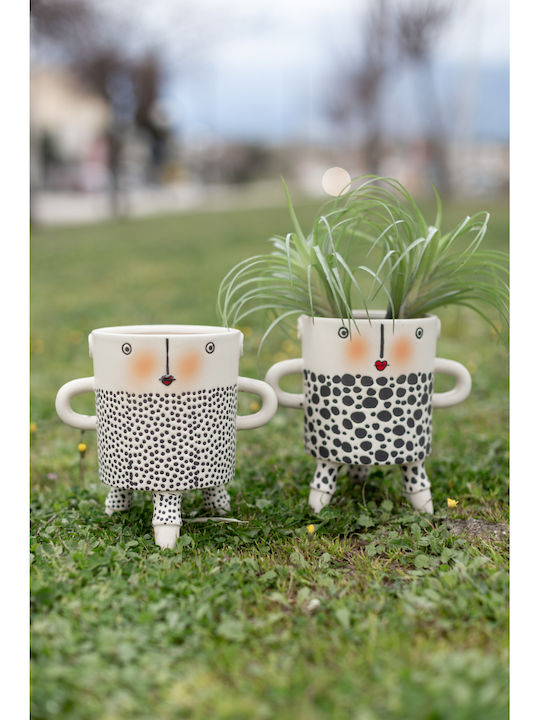 InTheBox Person Planter Ceramic Multicolour with Stand 18.8x18.8x18.8cm.