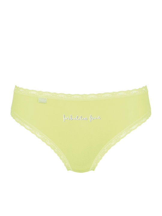 24/7 Weekend Tai Βαμβακερά Women's Slip 3Pack with Lace Light Green-Orange-Lilac