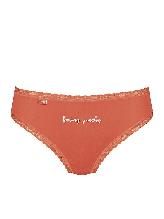 24/7 Weekend Tai Βαμβακερά Women's Slip 3Pack with Lace Light Green-Orange-Lilac