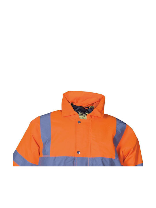 Stenso Waterproof Winter Reflective Work Jacket Orange